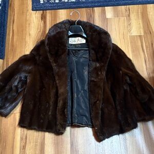 Luxurious Dark Brown Fur Coat